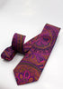 Paisley Silk Jacquard Tie - Purple